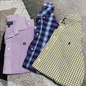Boys Ralph Lauren and Izod long sleeve dress shirts. 18-20